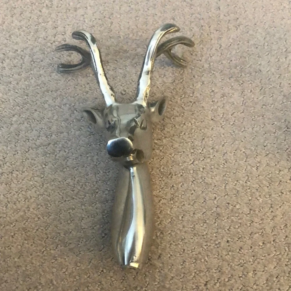 Stag deer buck metal Large mounted pair 2